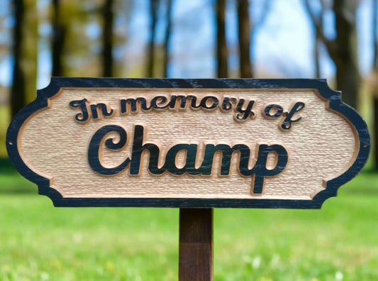 Solid Wood Rainbow Bridge Pet Memorial Name sign