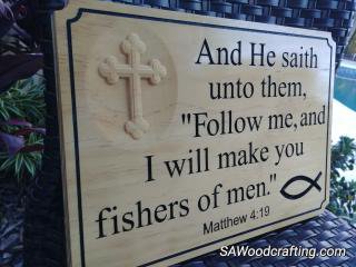 Spiritual Wooden Gift sign with Bible Verse, Religious gifts