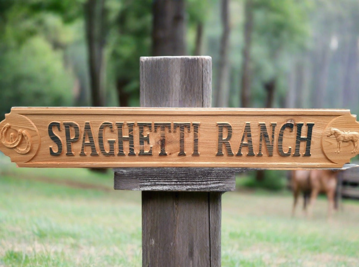 red cedar rach driveway sign