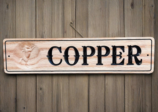 Personalized Solid Oak Wood Horse Stall Name Plate