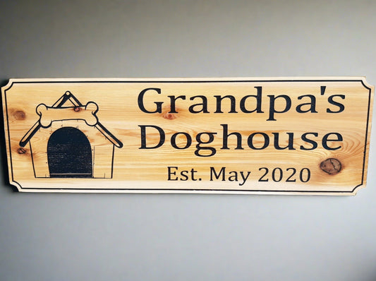 Custom Cedar All Weather Doghouse Name sign, Gift for Dog Lovers