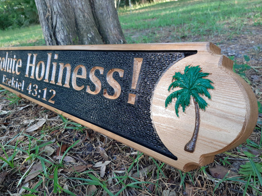 Red Cedar Personalized Quarter Board sign with Christian Bible Verse