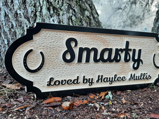 Extra Long Personalized Horse Stall Sign