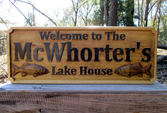 Custom Lake House Name Sign, Hunt Camp signage