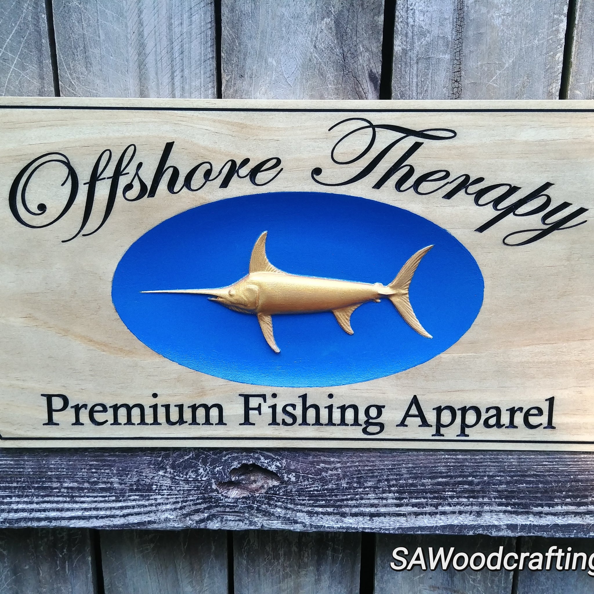 Custom 3D wood carved signs, hand painted 3d graphic centerpiece carved into select pine wood