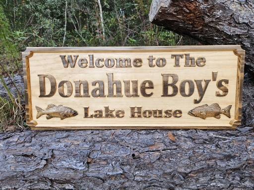 Custom Lake House Name Sign, Hunt Camp signage