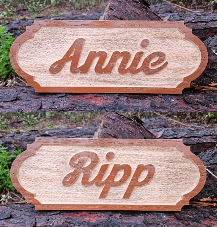matching hand painted horse stall name signs made in the USA.