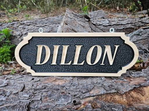 Custom black textured Horse name sign with engraved name. Made in the USA.