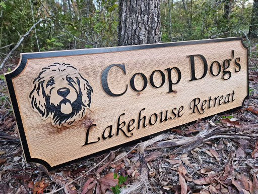 Red Cedar Outdoor Driveway Entry sign