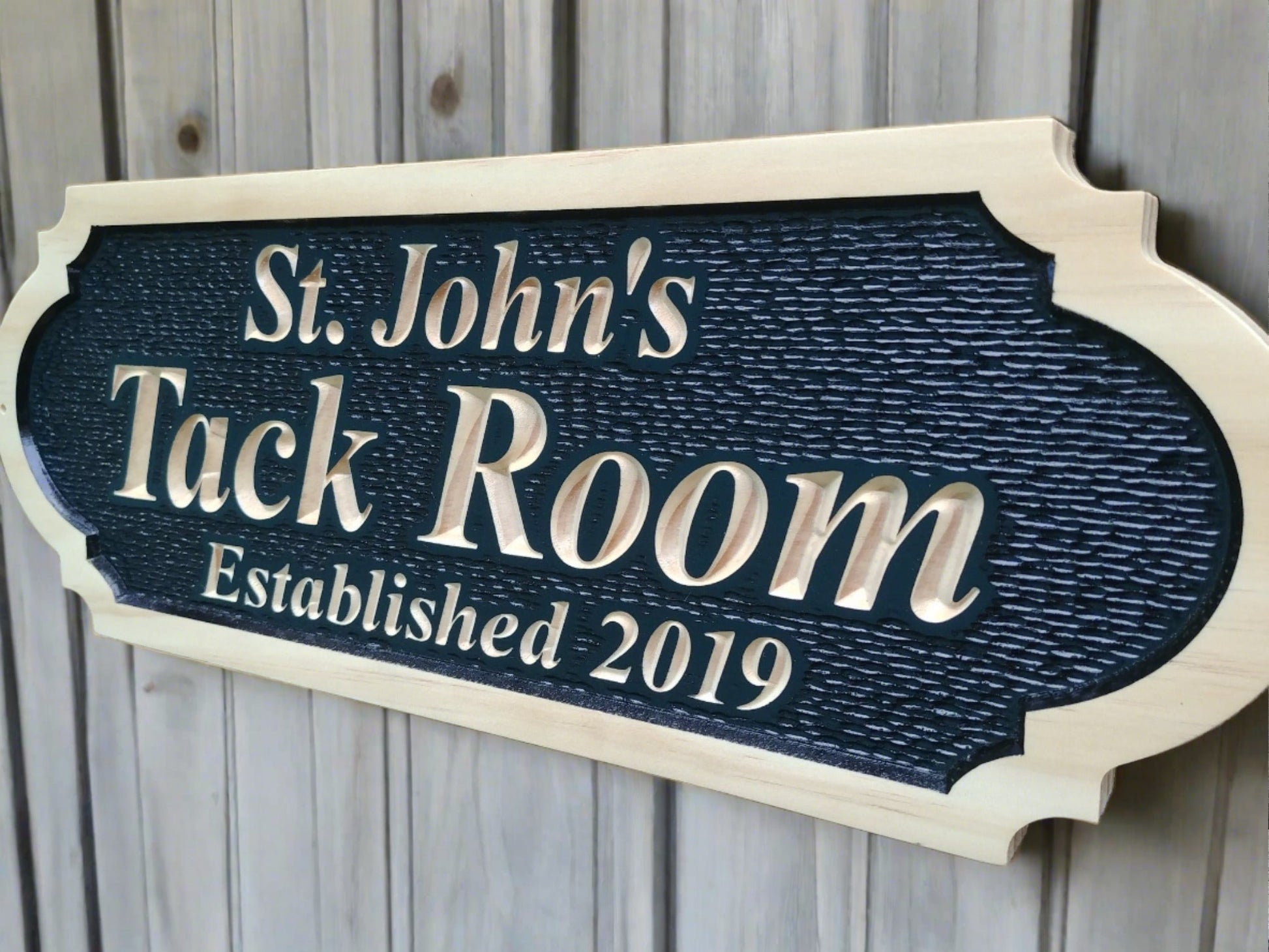 quality wooden tack room sign