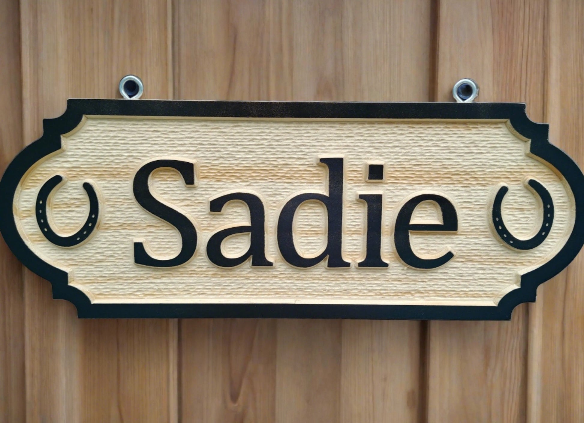 fancy horse stall name sign