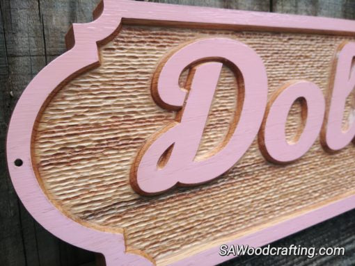 Personalized Custom Solid Oak Horse Stall Sign Painted Barn Color