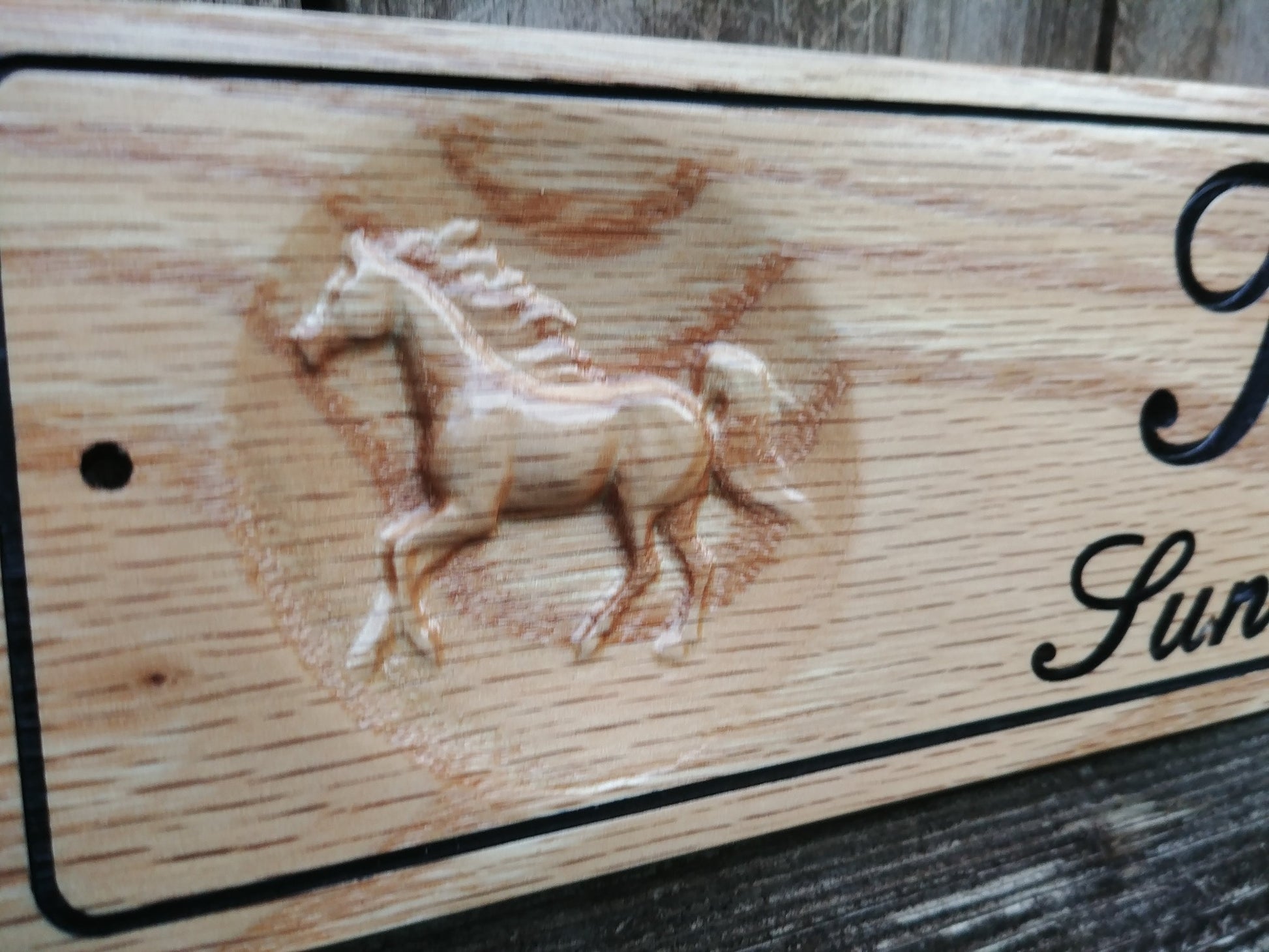 3" Personalized Horse Stall name sign