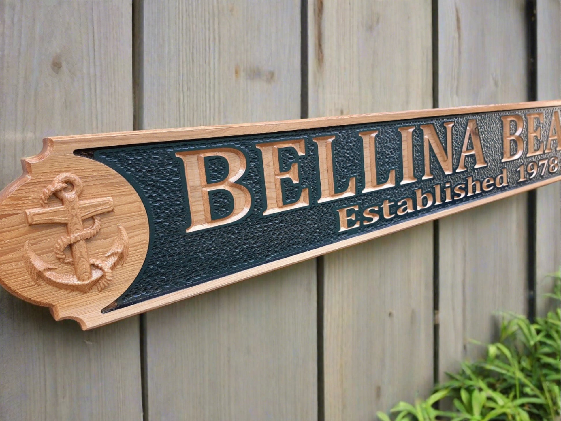 Custom Red Cedar outdoor Quarter board with established date. Made in the USA.