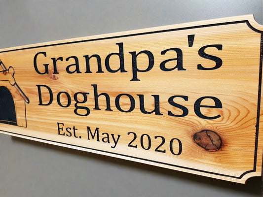 Custom Cedar All Weather Doghouse Name sign, Gift for Dog Lovers
