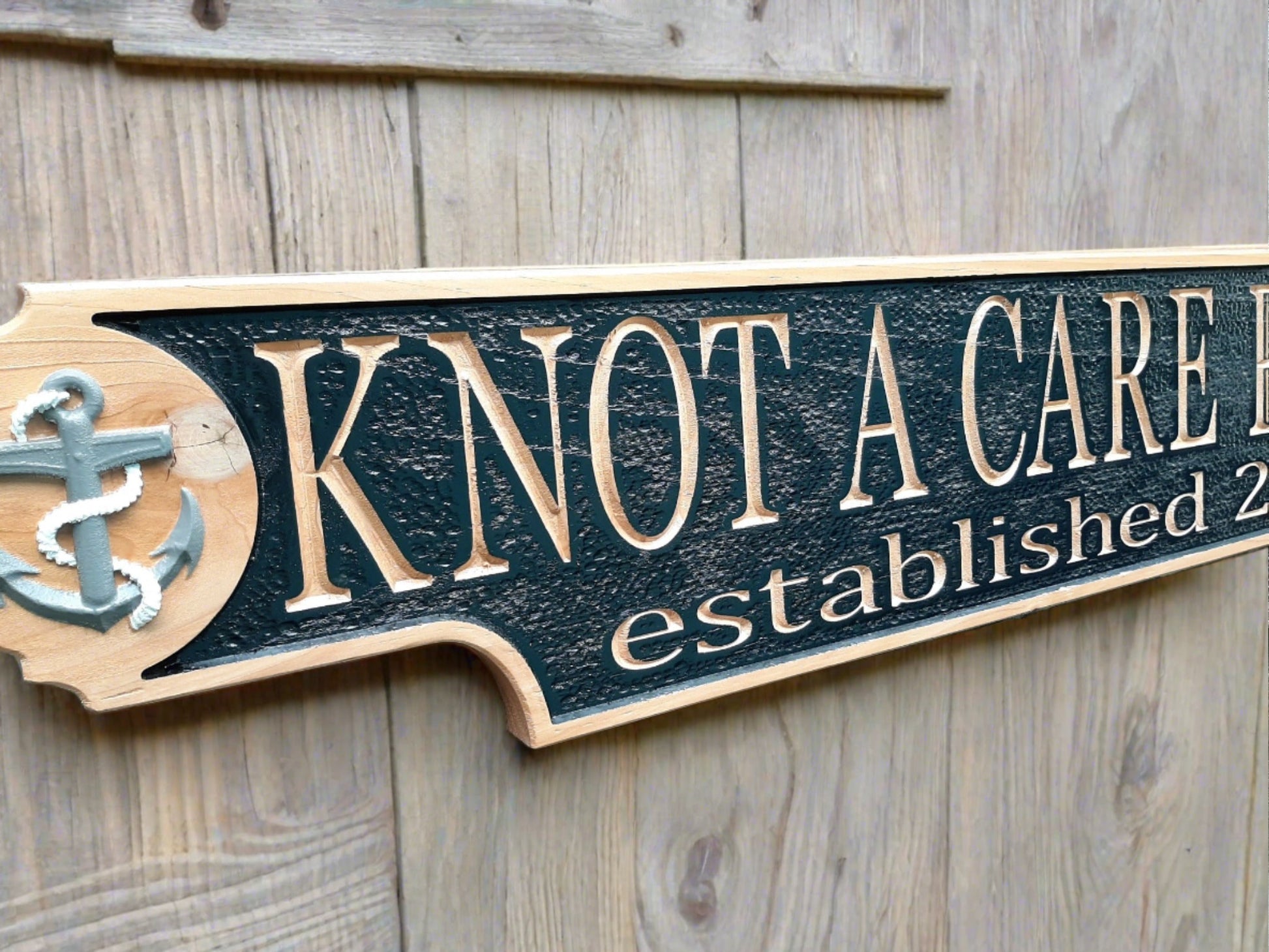 red cedar large outdoor driveway sign, nautical quarter board made in the USA.