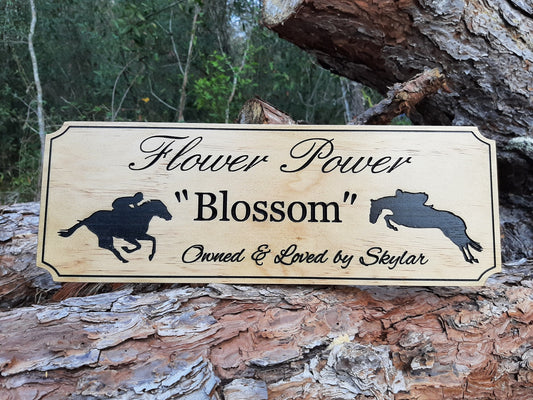 Personalized Barrel Race Horse Name sign