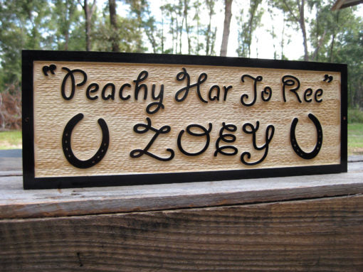 Rodeo style Horse name sign