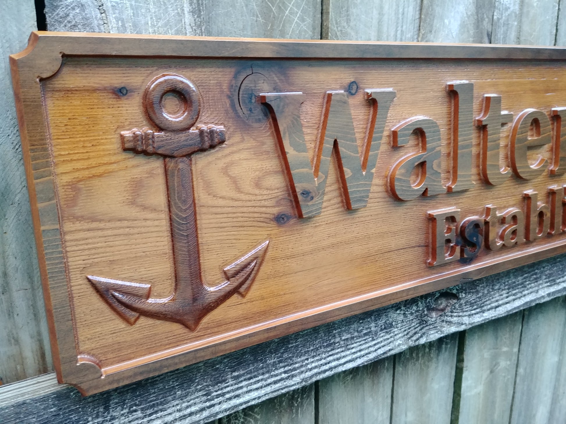 red cedar outdoor name sign custom nautical wood sign personalized nautical signs