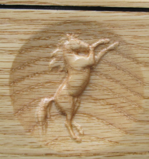 3D carved Horse stall sign graphics of a Rearing Horse.